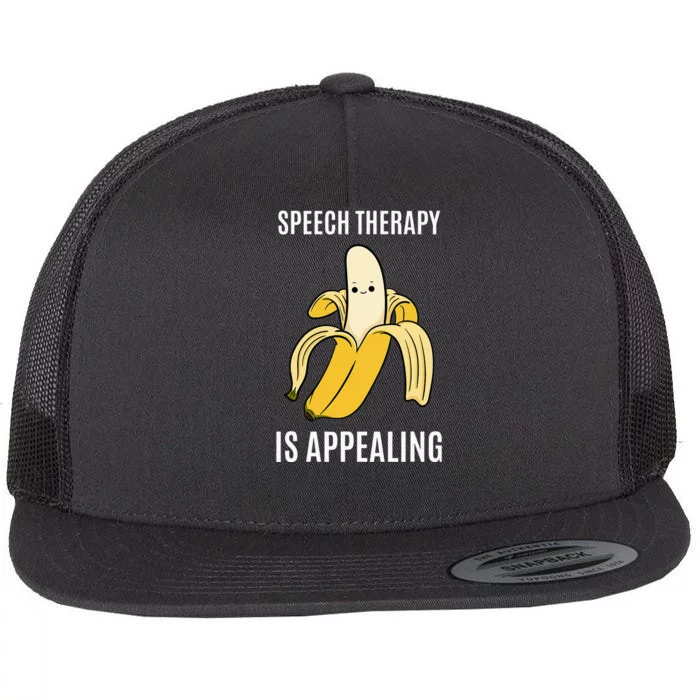 Brain of a Speech Pathologist Speech Language Therapy Flat Bill Trucker Hat