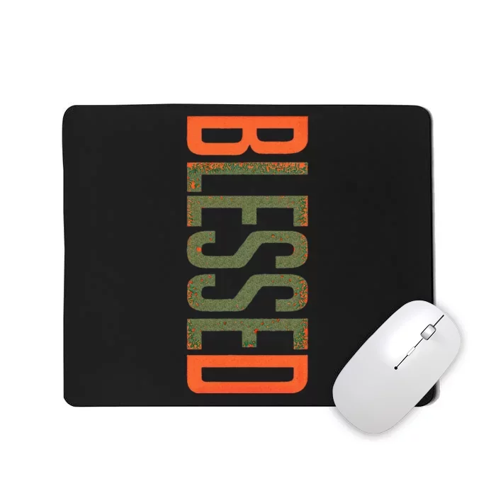 Blessed Olive Army Solar Orange Color Match Mousepad