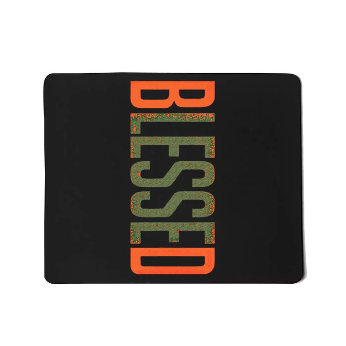 Blessed Olive Army Solar Orange Color Match Mousepad