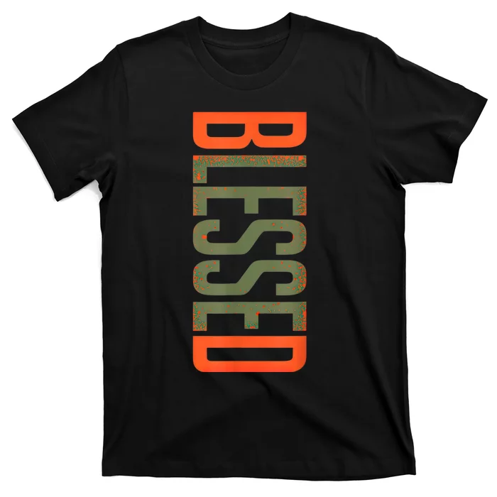 Blessed Olive Army Solar Orange Color Match T-Shirt