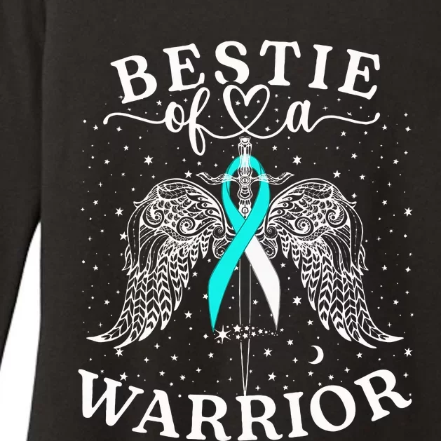 Bestie Of A Warrior Cervical Cancer Awareness Support Squad Womens CVC Long Sleeve Shirt