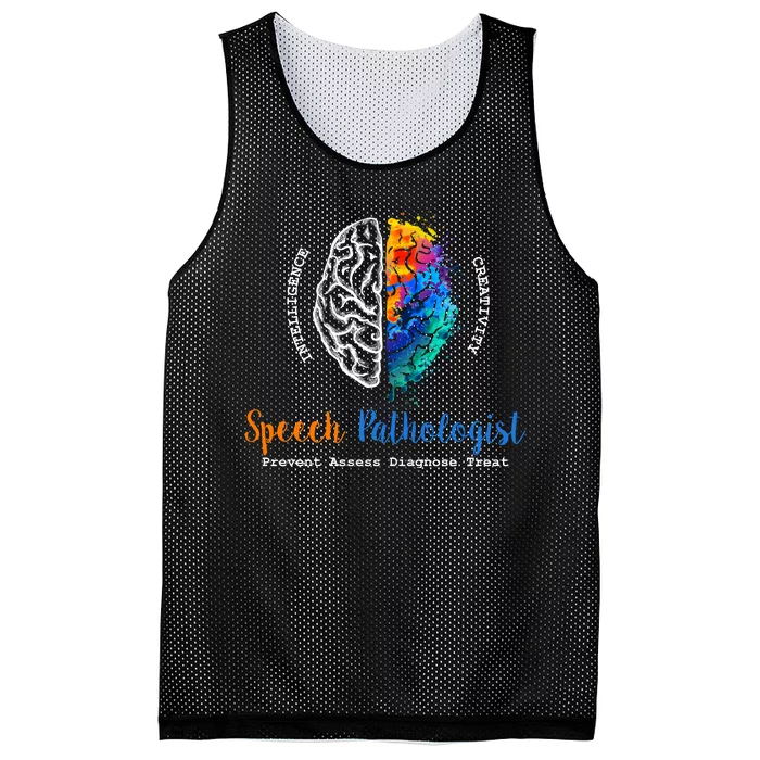 Brain Of A Speech Pathologist Mesh Reversible Basketball Jersey Tank