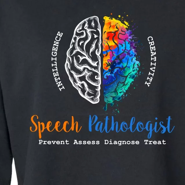 Brain Of A Speech Pathologist Cropped Pullover Crew