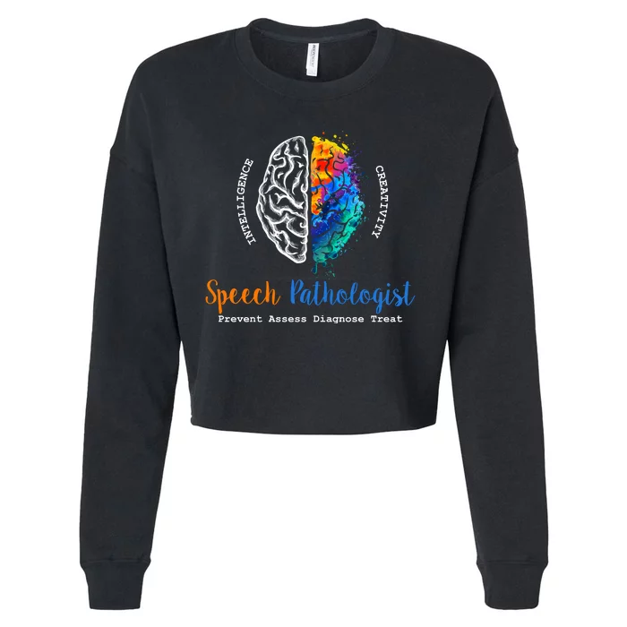 Brain Of A Speech Pathologist Cropped Pullover Crew