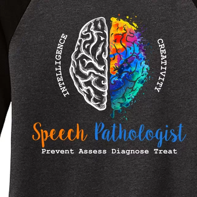 Brain Of A Speech Pathologist Women's Tri-Blend 3/4-Sleeve Raglan Shirt