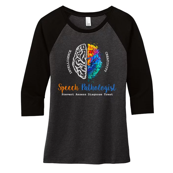 Brain Of A Speech Pathologist Women's Tri-Blend 3/4-Sleeve Raglan Shirt