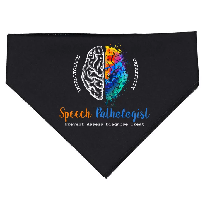 Brain Of A Speech Pathologist Speech Language Therapy USA-Made Doggie Bandana