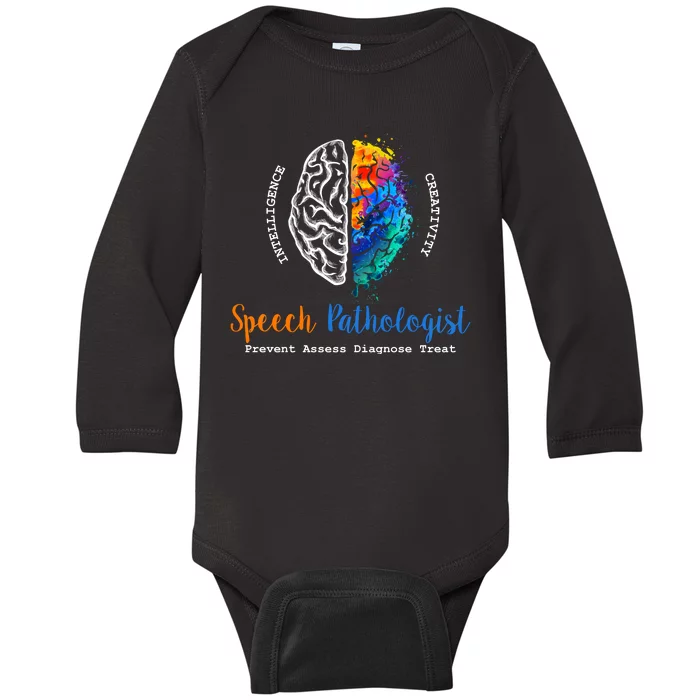 Brain Of A Speech Pathologist Speech Language Therapy Baby Long Sleeve Bodysuit