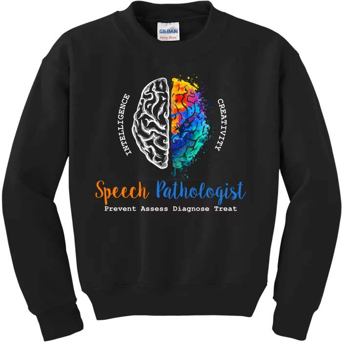 Brain Of A Speech Pathologist Speech Language Therapy Kids Sweatshirt