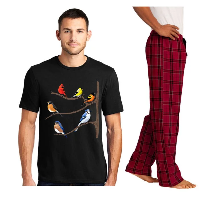 Birds On A Branch Birding Birdwatching Birder Bird Watcher Pajama Set