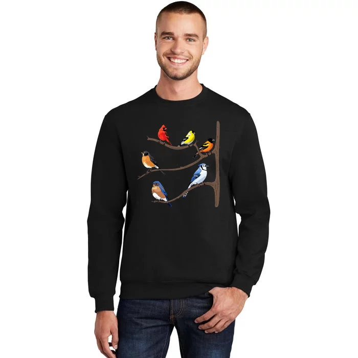 Birds On A Branch Birding Birdwatching Birder Bird Watcher Tall Sweatshirt