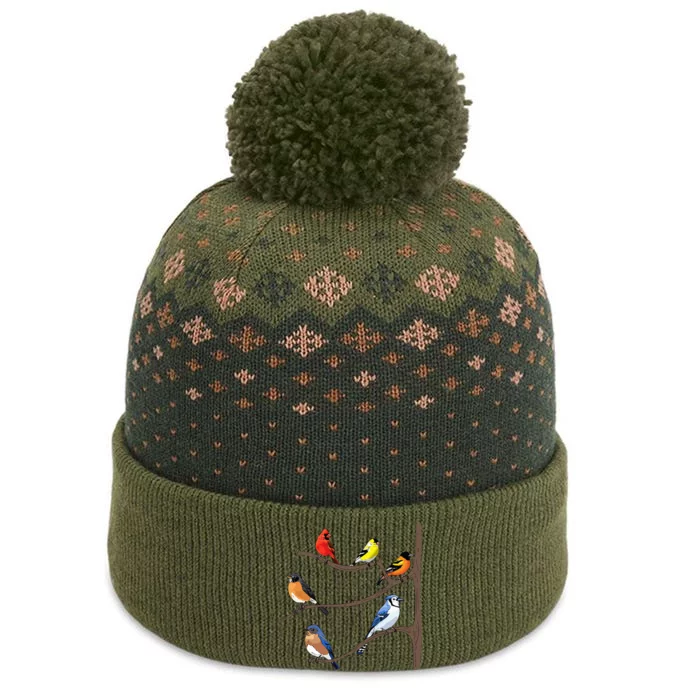 Birds On A Branch Birding Birdwatching Birder Bird Watcher The Baniff Cuffed Pom Beanie