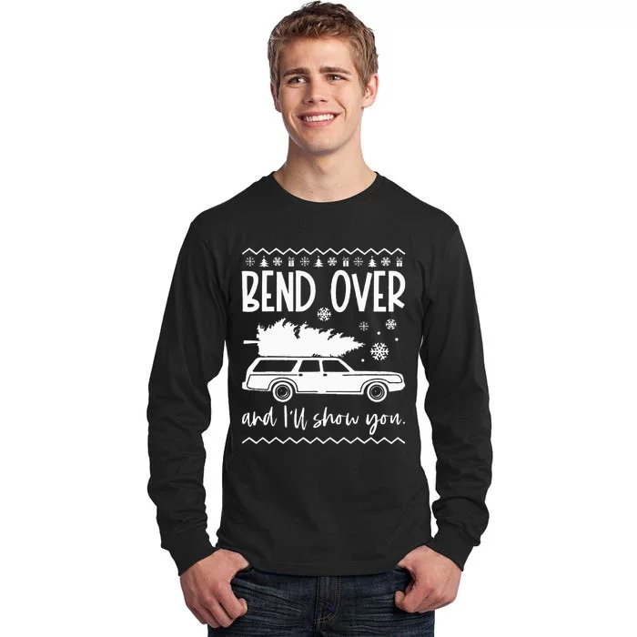 Bend Over And I'll Show You Christmas Couples Matching Tall Long Sleeve T-Shirt