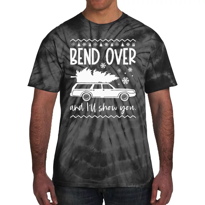 Bend Over And I'll Show You Christmas Couples Matching Tie-Dye T-Shirt