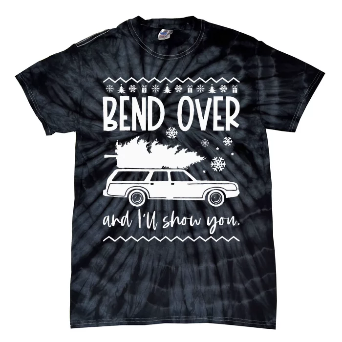 Bend Over And I'll Show You Christmas Couples Matching Tie-Dye T-Shirt