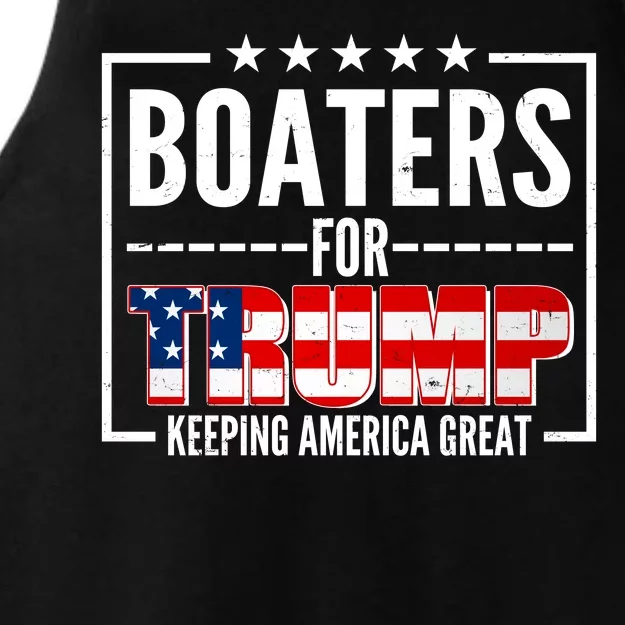 Boaters For Trump Keeping American Great Ladies Tri-Blend Wicking Tank