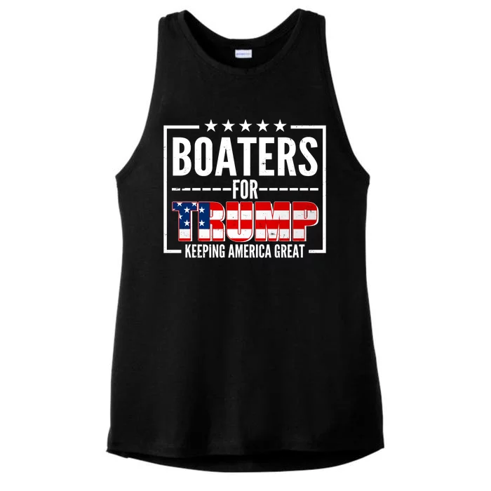 Boaters For Trump Keeping American Great Ladies Tri-Blend Wicking Tank