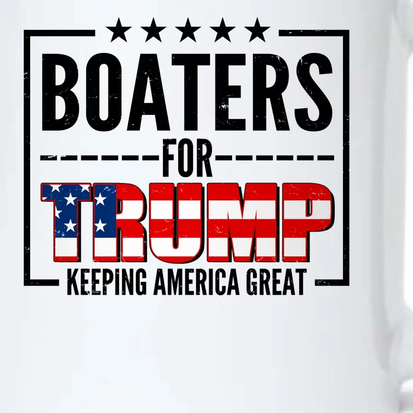 Boaters For Trump Keeping American Great Black Color Changing Mug