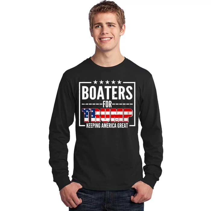 Boaters For Trump Keeping American Great Long Sleeve Shirt