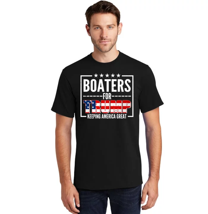 Boaters For Trump Keeping American Great Tall T-Shirt