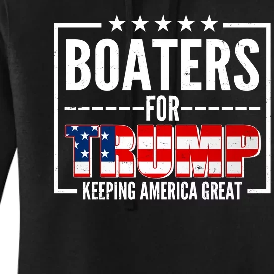 Boaters For Trump Keeping American Great Women's Pullover Hoodie