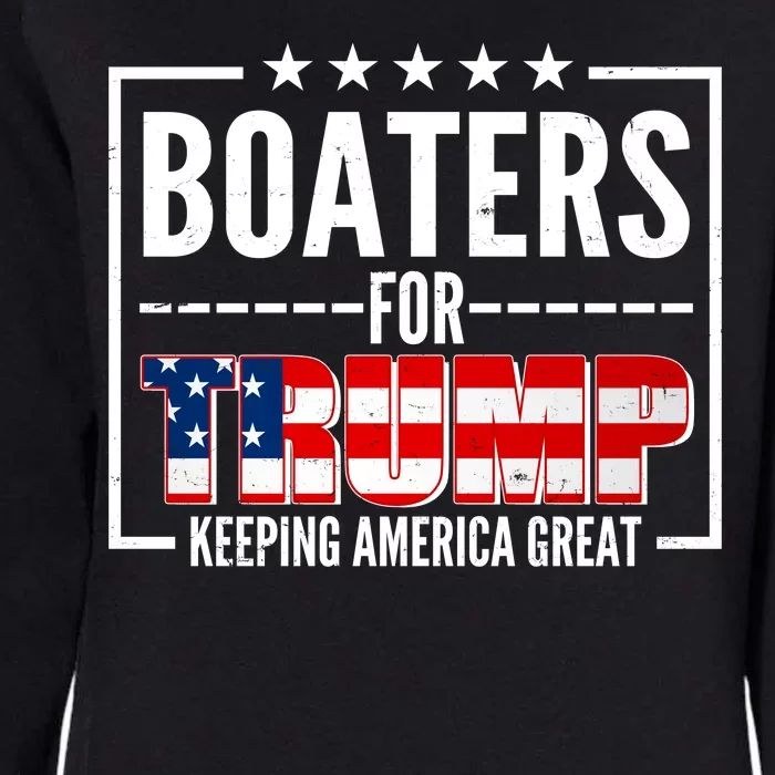 Boaters For Trump Keeping American Great Womens California Wash Sweatshirt