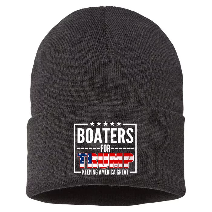 Boaters For Trump Keeping American Great Sustainable Knit Beanie