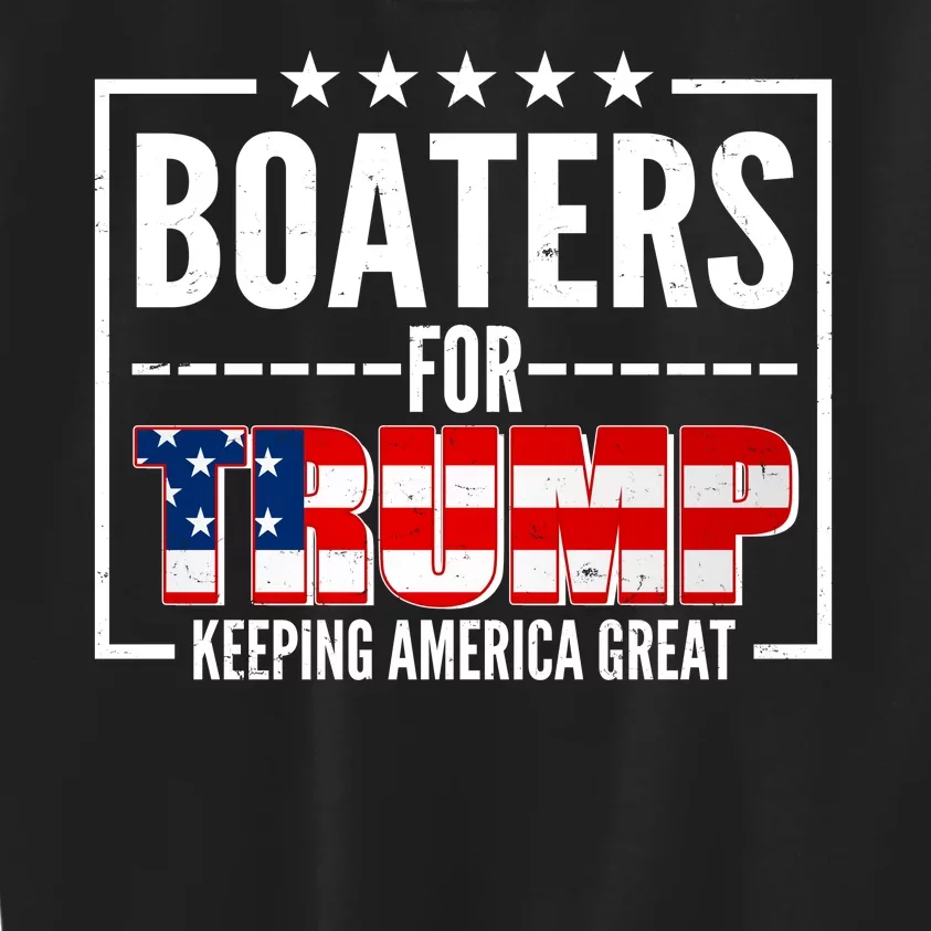 Boaters For Trump Keeping American Great Kids Sweatshirt