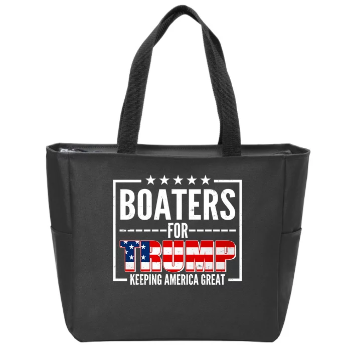 Boaters For Trump Keeping American Great Zip Tote Bag