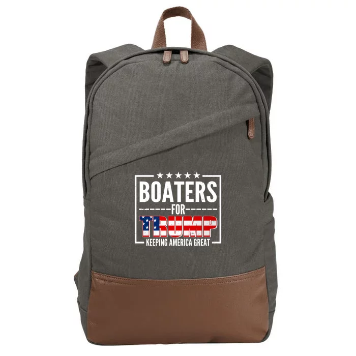 Boaters For Trump Keeping American Great Cotton Canvas Backpack