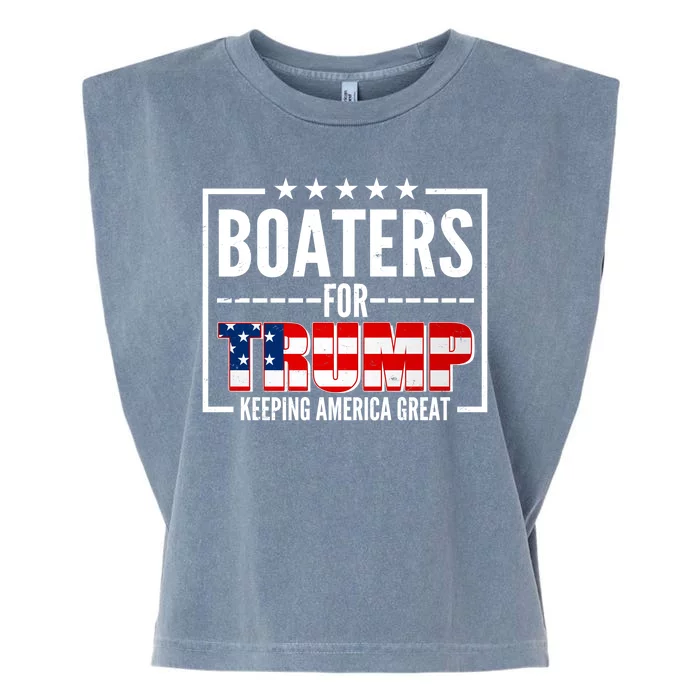 Boaters For Trump Keeping American Great Garment-Dyed Women's Muscle Tee