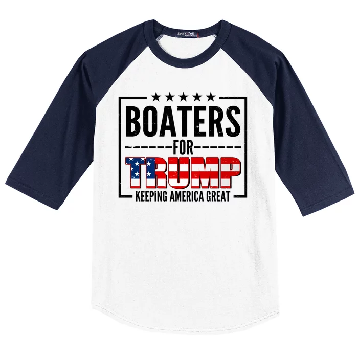 Boaters For Trump Keeping American Great Baseball Sleeve Shirt