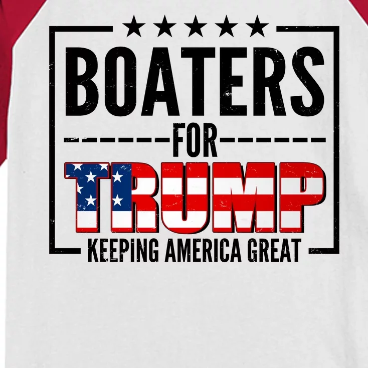 Boaters For Trump Keeping American Great Kids Colorblock Raglan Jersey