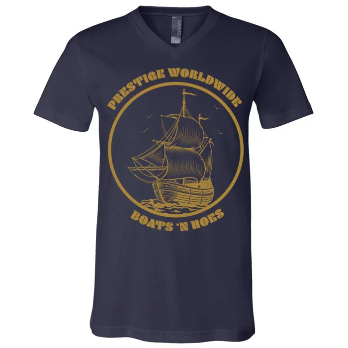 Boats N Hoes V-Neck T-Shirt