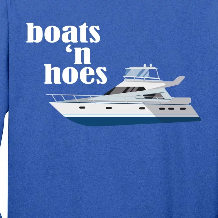 Boats N Hoes Funny Boating Tall Long Sleeve T-Shirt