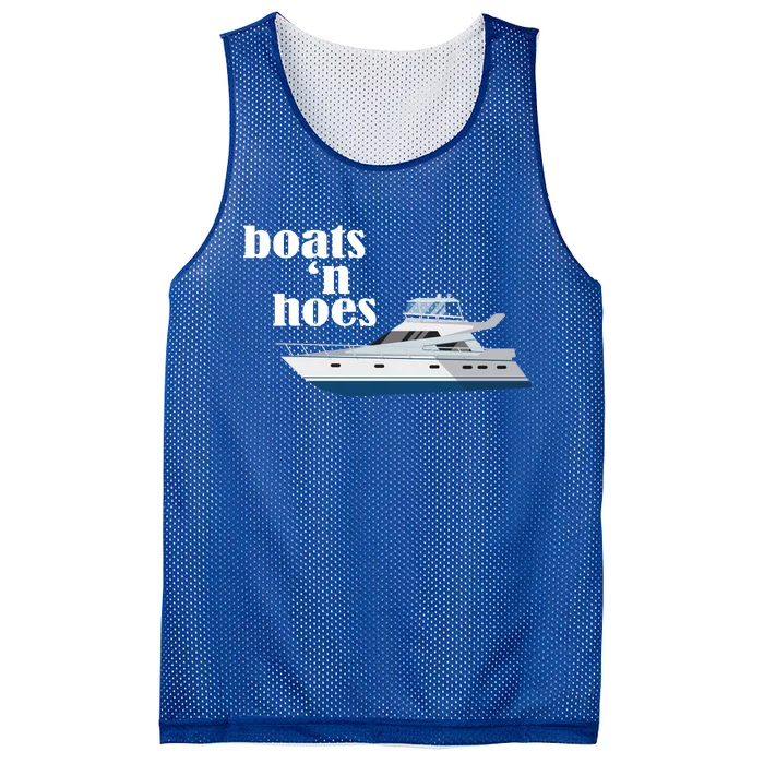 Boats N Hoes Funny Boating Mesh Reversible Basketball Jersey Tank