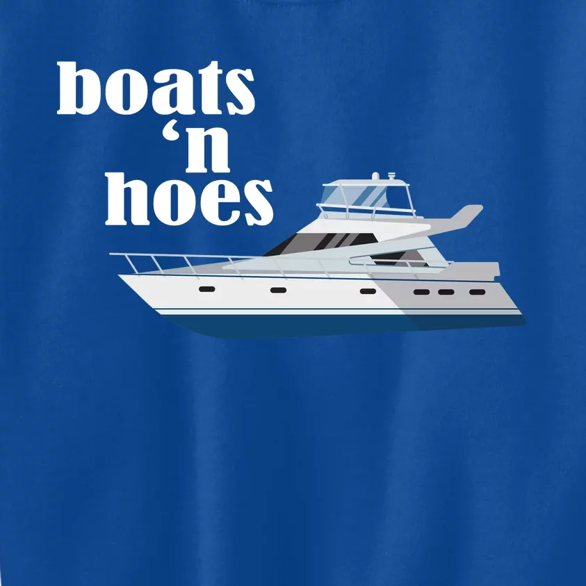 Boats N Hoes Funny Boating Kids Sweatshirt