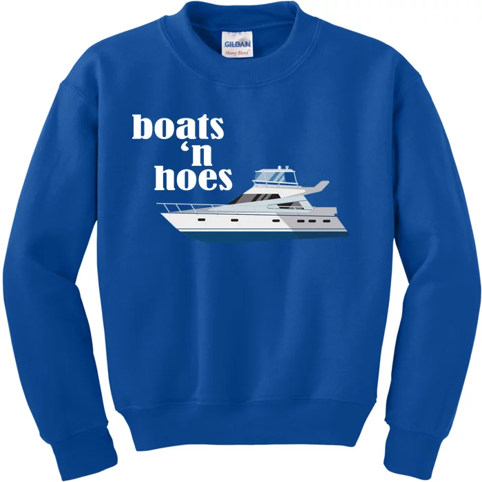 Boats N Hoes Funny Boating Kids Sweatshirt