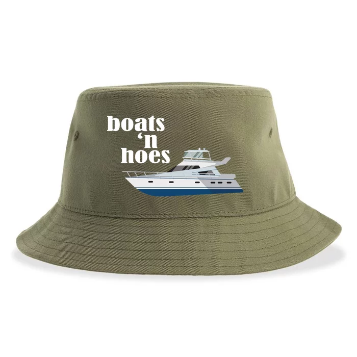 Boats N Hoes Funny Boating Sustainable Bucket Hat