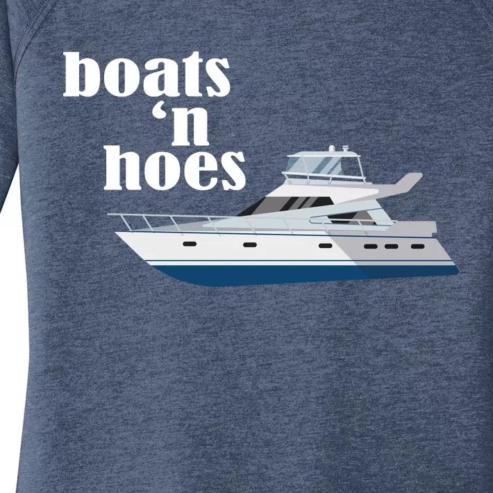 Boats N Hoes Funny Boating Women's Perfect Tri Tunic Long Sleeve Shirt