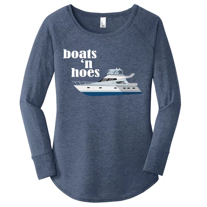 Boats N Hoes Funny Boating Women's Perfect Tri Tunic Long Sleeve Shirt