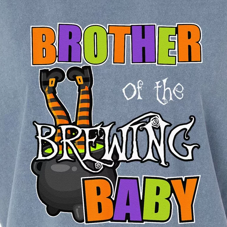 Brother Of Brewing Baby Halloween Theme Baby Shower Spooky Garment-Dyed Women's Muscle Tee