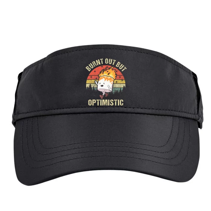 Burnt Out But Optimistic Funny Marshmallow For Camping Retro Adult Drive Performance Visor