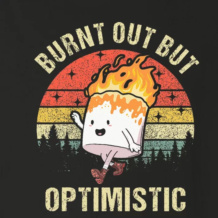 Burnt Out But Optimistic Funny Marshmallow For Camping Retro Toddler Long Sleeve Shirt