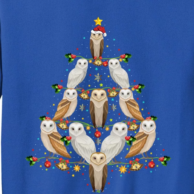 Barn Owl Bird Christmas Tree Gift Funny Christmas Barn Owl Gift Tall Sweatshirt