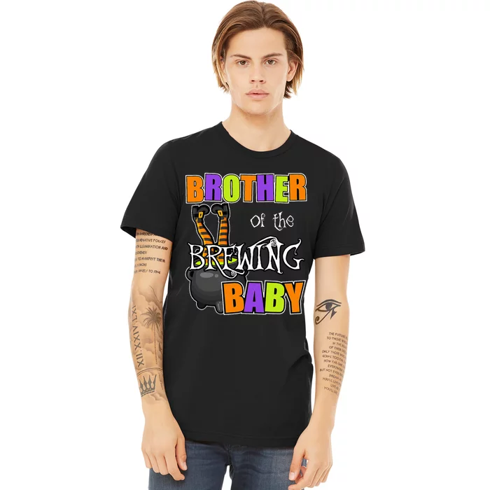 Brother Of Brewing Baby Halloween Theme Baby Shower Spooky Premium T-Shirt