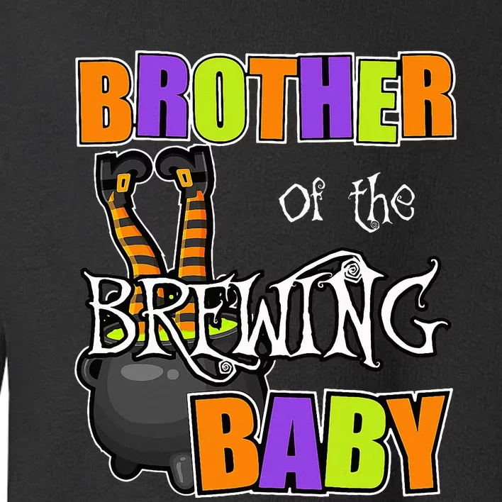 Brother Of Brewing Baby Halloween Theme Baby Shower Spooky Toddler Sweatshirt