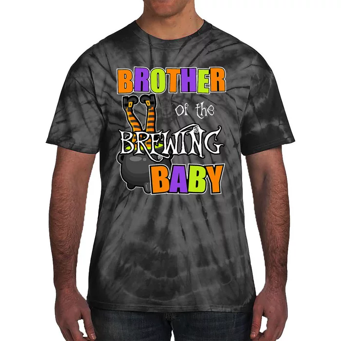 Brother Of Brewing Baby Halloween Theme Baby Shower Spooky Tie-Dye T-Shirt