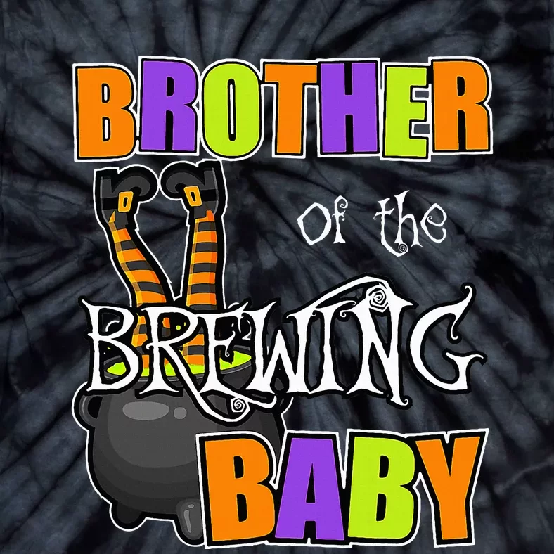 Brother Of Brewing Baby Halloween Theme Baby Shower Spooky Tie-Dye T-Shirt