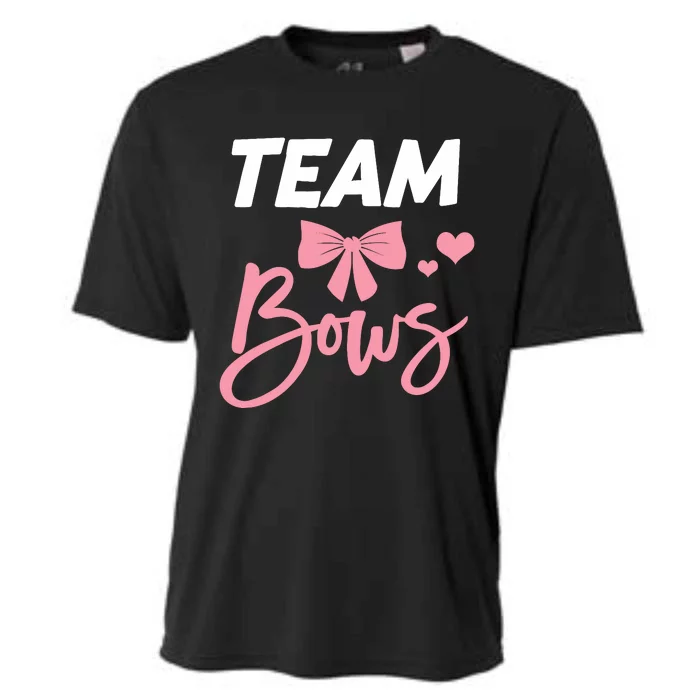 Burnouts Or Bows Team Boy Team Girl Gender Reveal Cooling Performance Crew T-Shirt